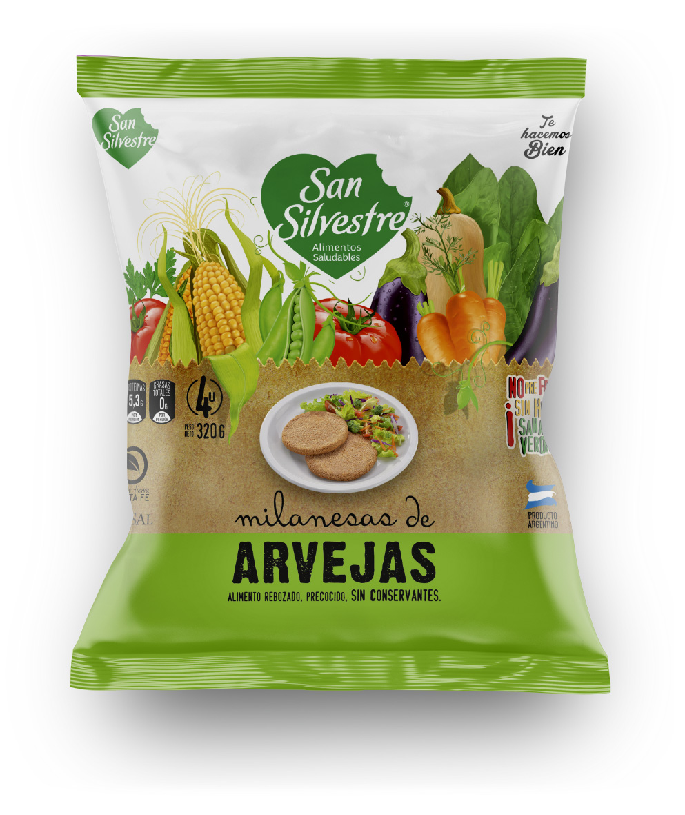 Milanesas de arvejas San Silvestre