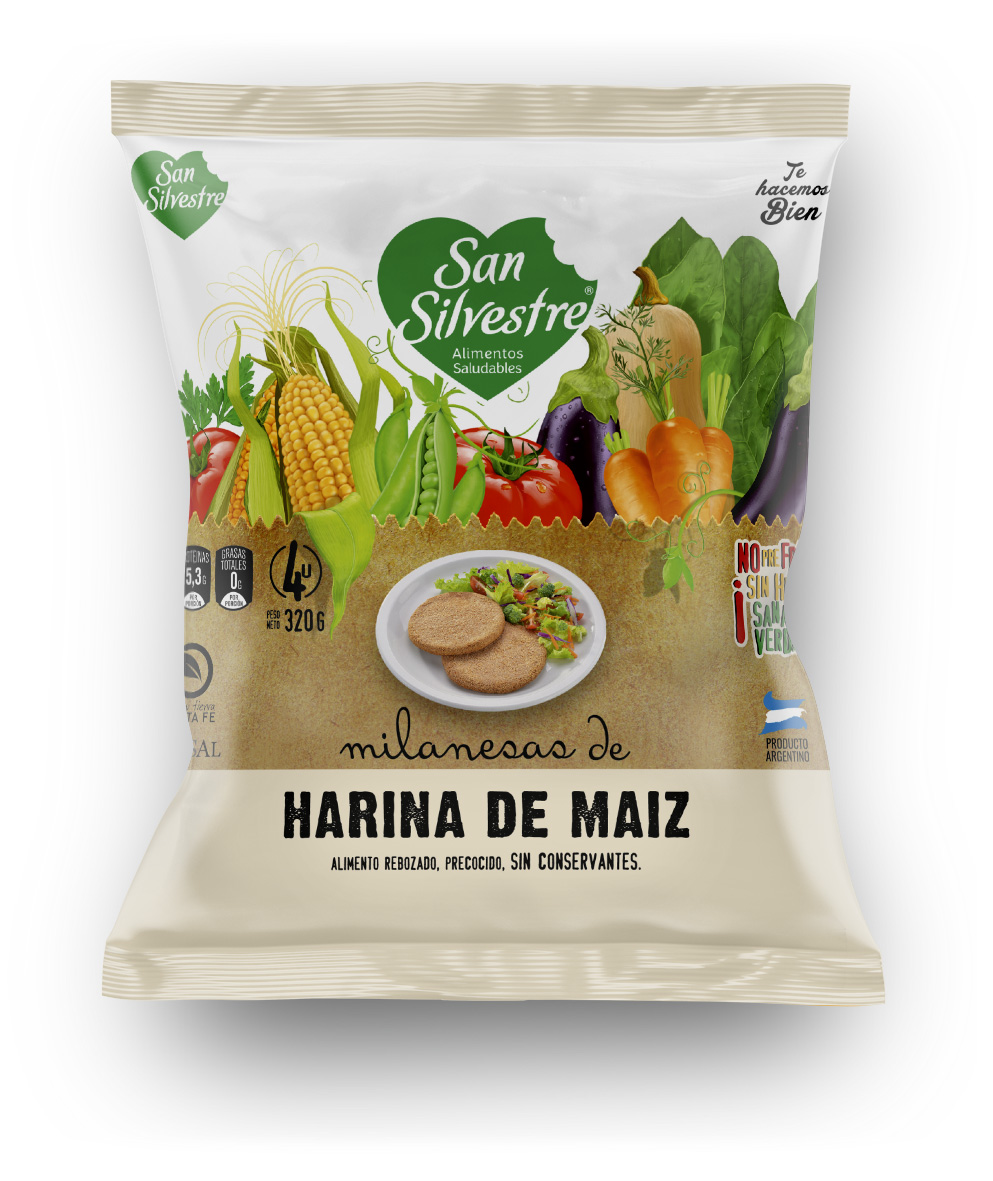 Milanesas de harina de maíz San Silvestre