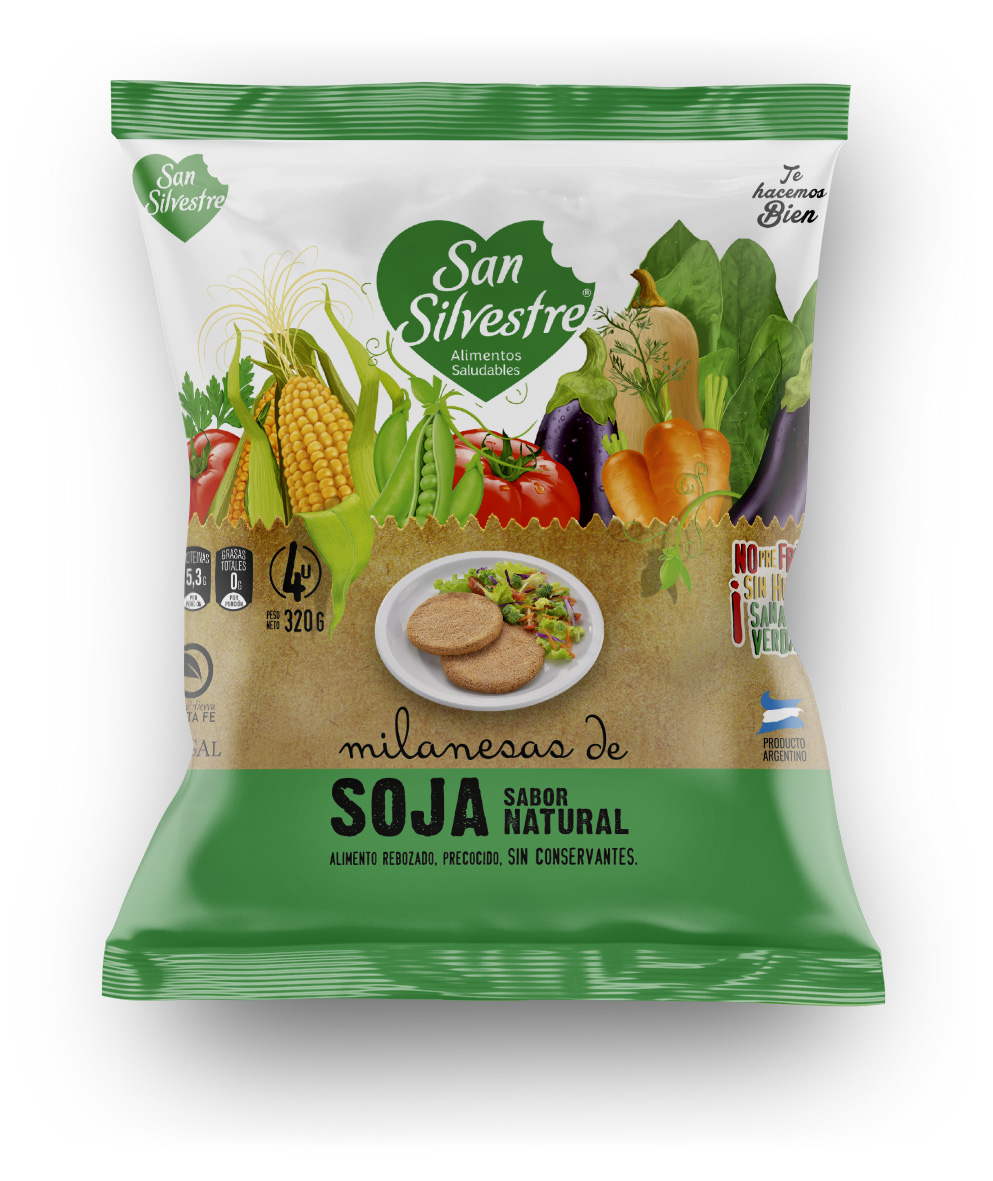 Milanesas de soja al natural San Silvestre